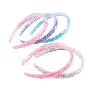 Headband Manufacturer Supplier China cheap beautiful sequins star decoration girls plastic material hair band