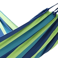 Hamac de camping portable en toile, hamac rayé pour les voyages en plein air, la plage et les pique-niques