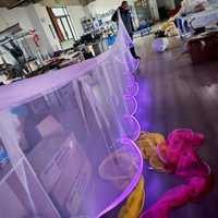 Ceiling Drapes with Light Tulle Wedding Ceiling Drapes S-Shaped LED Fabric Ceiling Decorations