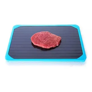Hoge Kwaliteit Bevroren Voedsel Sneller Snel Aluminium Zwart Ontdooien Vlees Ontdooien Lade Set Voor Voedsel Vlees Kip