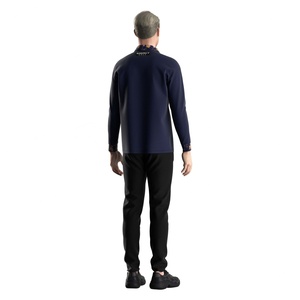 Camiseta de Poliéster Sublimado de Alta Calidad para Hombre, Manga Larga, Cuello Alto, Cierre de Cremallera, Estilo Polo - Product Image 6