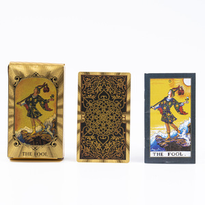 Jeu de société authentique classique populaire Waite, nouvelles cartes de tarot personnalisées avec feuille d'or, ensemble complet, cartes imprimées en couleur, 78 cartes en plastique - Product Image 6