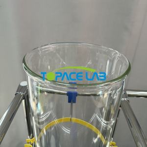 PTFE stopcock ve dış eklem ve paslanmaz çelik Model ile Topacelab laboratuvar borosilikat 3.3 cam kolon kromatografisi - Product Image 2