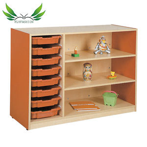 <span class=keywords><strong>Meuble</strong></span> de <span class=keywords><strong>rangement</strong></span> en bois moderne pour enfants <span class=keywords><strong>avec</strong></span> étagères et plateau en <span class=keywords><strong>plastique</strong></span> pour l'organisation des jouets de la maternelle - Product Image 2