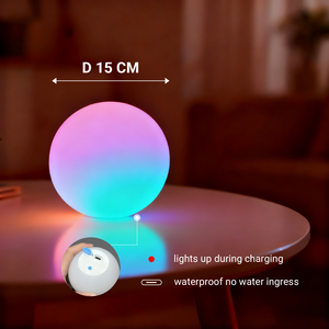 Lampe LED sphérique multicolore de 15 cm, rechargeable, <span class=keywords><strong>IP65</strong></span>, pour intérieur et extérieur, lampe de nuit pour chambre à coucher, décoration de la maison - Product Image 5