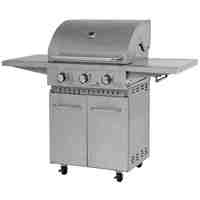 Barbecue au gaz propane en acier inoxydable de style armoire pour cuisine commerciale
