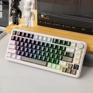 X85PRO RGB Backlight Gaming Mechanical <b>Keyboard</b> Gasket Structure with Hot Swap Alloy Knob English Display Screen - Product Image 3