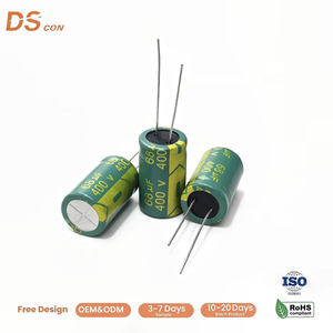 <span class=keywords><strong>Condensateur</strong></span> électrolytique en aluminium 68uF 400V à fils radiaux traversants 13x21mm pour circuit <span class=keywords><strong>de</strong></span> filtration <span class=keywords><strong>de</strong></span> carte <span class=keywords><strong>d</strong></span>'alimentation <span class=keywords><strong>de</strong></span> sèche-cheveux - Product Image 1
