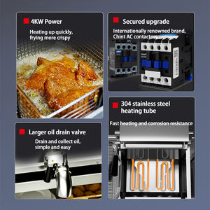 <span class=keywords><strong>Freidora</strong></span> Eléctrica <span class=keywords><strong>de</strong></span> Acero Inoxidable <span class=keywords><strong>de</strong></span> 12L con Válvula <span class=keywords><strong>de</strong></span> Drenaje |   Uso Comercial en Restaurantes |   <span class=keywords><strong>Precio</strong></span> Directo <span class=keywords><strong>de</strong></span> Fábrica |   CE - Product Image 6