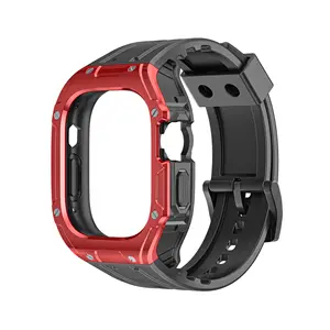 Brassard réglable en silicone pour Apple Watch, 49mm Ultra Band, pour Apple Watch Series 7 8 41mm 45mm