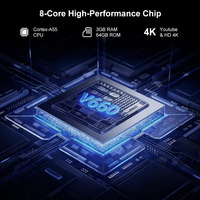 جهاز عرض HQ11W بدقة 4K كاملة مع شاشة LCD ونظام أندرويد 15 وذاكرة وصول عشوائي 3 جيجابايت وسعة تخزين 64 جيجابايت وسطوع 3600 لومن ANSI، محمول للمسرح المنزلي وتشغيل الفيديو والأفلام