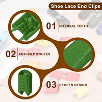 Embouts de cordon de serrage à fermeture éclair, embouts de lacets en plastique, clips d'extrémité de cordon, embouts de lacets sans nœud pour chaussures de course et sacs à dos