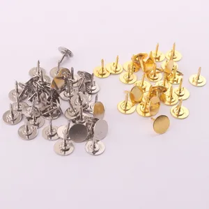 Customized 8X8mm Brass Lapel Butterfly Clutch Back Pin For Badge Brooch