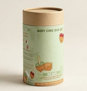 Recycled Food Grade Kraft Paper Cylinder Box with Transparent PVC Window, Custom Printed for <b>Confectionery</b> Snack Packaging - Product Image 4