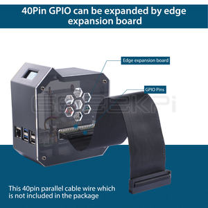 GeeekPi Raspberry <span class=keywords><strong>Pi</strong></span> 5 ABS Mini Tower Kit completo con Cooler Ice Tower 0,96 Pantalla Fuente de alimentación para Raspberry Pi5 - Product Image 6