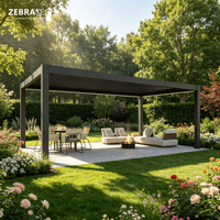 Pergola et tonnelle motorisées en aluminium coupe-vent avec certificat CE - Structure extérieure de luxe durable et écologique