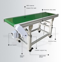 Sabuk Konveyor PVC Kecil untuk Mesin Cetak Injeksi, Meja Transfer, dan Penggunaan Miring