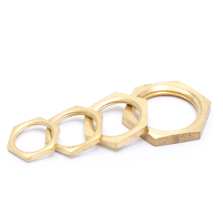 ต่ำราคาใดๆขนาด 1/8 " - 1" หญิงThread CouplingแทรกHex Nut Brass Hexagon Nuts