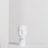 Tête de mannequin féminin en ABS blanc brillant de haute qualité pour l'affichage de chapeaux, de perruques et d'écharpes