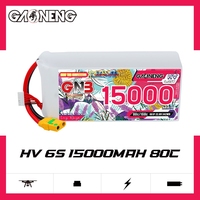 Batterie LiPo GNB GAONENG 6S 15000mAh 22.8V 80C XT90S RC HV LiHV Haute Tension pour Drones FPV Grande Échelle, Hélicoptères, Voitures et Bateaux RC