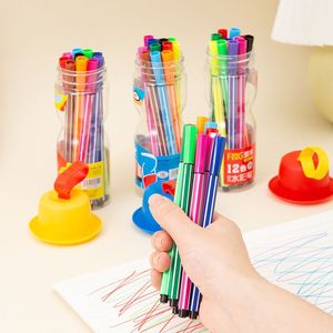 Rotuladores de acuarela para niños, 12 colores, lavables, marcadores artísticos, suministros de pintura para niños, regalo de papelería escolar - Product Image 1
