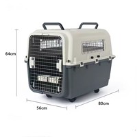 Cage de transport pour animaux de compagnie approuvée par IATA Air China avec porte en fil métallique pour le transport aérien des chats et des chiens, utilisation en extérieur, grande boîte de transport aérien pour chiens