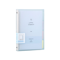 Vente chaude 6 reliures à anneaux dossier à feuilles mobiles Agenda Transparent PVC cahier bloc-notes planificateur Agenda cahier à spirale avec Index