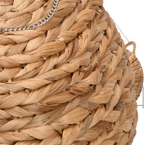 เตียงหวายหวายทรงกลมสำหรับสัตว์เลี้ยงพร้อมหูกระดิ่งน้ำบ้านสัตว์เลี้ยงทำจากหวายสานสำหรับงานฝีมือสำหรับแมวสุนัข - Product Image 3