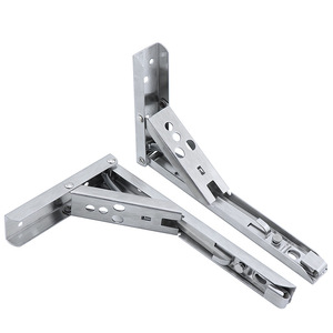 Stainless Steel Foldable Wall Shelf <b>Bracket</b> TF-89 For Storage Behind Doors And On Walls - Product Image 4