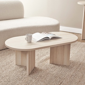 Tối giản đơn giản walnut kết thúc phòng khách bằng gỗ hình bầu dục Bàn cà phê - Product Image 2