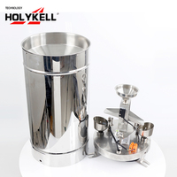 Pluviomètre à godet basculant Holykell en ABS et acier inoxydable à faible coût pour l'irrigation