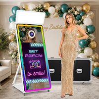 Venta Directa de Fábrica, Espejo Fotográfico Inteligente Compatible con Impresora, Pantalla Táctil, Espejo Mágico para Selfies, Cabina de Fotos