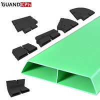 Conduit semi-rigide en PVC à profil bas, double canal, plat et ovale pour la ventilation HVAC, MVHR et la ventilation sous plancher