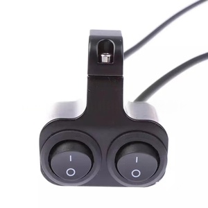 Pièces de moto, interrupteur de moto, interrupteur de phare noir en alliage d'aluminium, interrupteur d'alimentation pour projecteur LED stroboscopique - Product Image 1