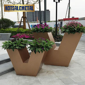 Pots de fleurs modernes en acier inoxydable Hotsalemetal, jardinières pour la maison et le jardin, écologiques, faits à la main, personnalisables, mini-jardinières - Product Image 1