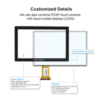 Kleine Größe Maßgefertigte 7 8,4 10,1 12 Zoll Multi-Touch Projektive Kapazitive Touchscreen-Overlays Mit BOE ILITEK Smart Touch Panel