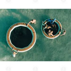 Vente en gros de hamac gonflable à point de chute avec chaise longue flottante de luxe en EVA antidérapante pour piscines et lac - Product Image 5