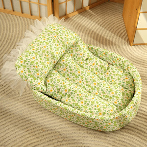 Macaron hondenbed huisdiernest kattennest vier seizoenen universeel geruit doek type diepe slaap huisdierbenodigdheden - Product Image 5