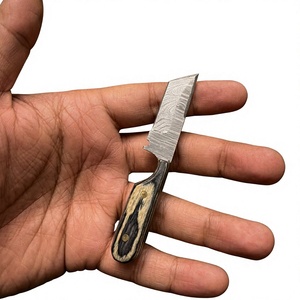 Cuchillo de Supervivencia y Caza de Hoja Fija Mini, Hecho a Mano, de Alta Calidad, con Acero de Damasco Industrial, Punta Caída, Mango de Resina OEM - Product Image 3