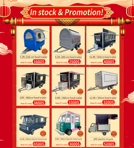 Nouveauté : camion de nourriture mobile pour crème glacée, chariot de nourriture de rue pour hot-dogs, kiosque à café, remorque de nourriture avec demi-fenêtre à vendre - Product Image 2