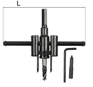 Meilleur Kit de coupe de foret de scie <span class=keywords><strong>circulaire</strong></span> en métal et bois réglable, outil de bricolage avec lame en alliage noir - Product Image 3