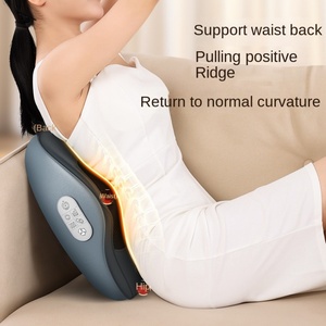 Coussin de massage cervical et lombaire multifonctionnel avec compresse chaude, masseur électrique portable rechargeable et fonction musicale - Product Image 2