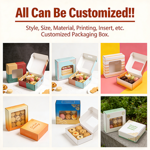 Boîte en carton <span class=keywords><strong>de</strong></span> qualité alimentaire pour la présentation <span class=keywords><strong>de</strong></span> dattes et <span class=keywords><strong>de</strong></span> desserts, avec logo personnalisé <span class=keywords><strong>de</strong></span> design luxueux pour les cadeaux sucrés du Moyen-Orient - Product Image 6