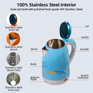 Usine SUNTON vente en gros personnalisé OEM ODM SKD coloré en acier inoxydable pot intérieur bouilloire électrique pour l'eau bouillante - Product Image 3
