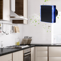 Ventilador de Extracción Axial de Alta Velocidad SEICOI de Acero Inoxidable, Montado en la Pared, con Control por Sensor, para Cocinas Pequeñas, Ahorro de Energía, Flujo de Aire de 90 m/h