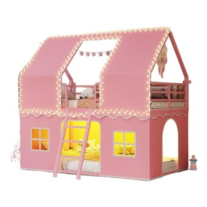 Cross-border children's princess <b>bed</b>, high-value, Instagram-style children's <b>house</b> design, full-size floor <b>bed</b> - Product Image 2