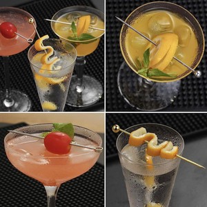 Piques à <span class=keywords><strong>cocktail</strong></span> en acier inoxydable 304, réutilisables, outils de <span class=keywords><strong>bar</strong></span> en métal, brochettes à martini et olives en acier inoxydable - Product Image 6
