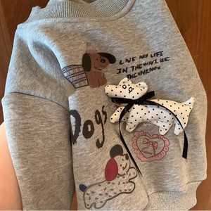 Tongxingyuan Girls Sweatshirt Fleece Lined Cartoon Winter Clothing For Toddlers And Babies Korean Style Two Piece Set - Product Image 3