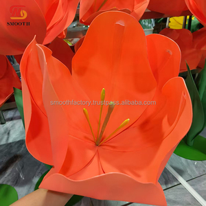 LEDA Decoración para Fiestas de Boda, Tulipanes Artificiales Grandes de EVA Color Naranja para Eventos, Venta al Por Mayor - Product Image 3