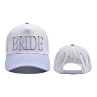 Gorra de Boda con Bordado 3D, Gorra de Novia de 5 Paneles, Gorra de Béisbol para Despedida de Soltera, Logotipo Personalizado, Algodón Ajustable, Unisex